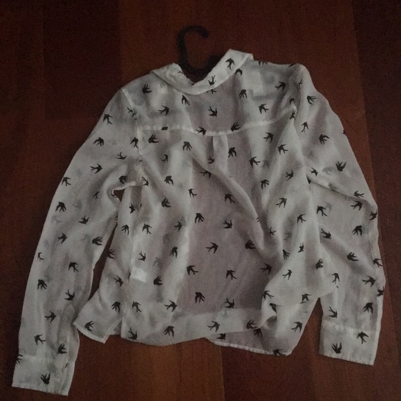 Sheer Swallowtail Bird Shirt - Picture 2 of 3